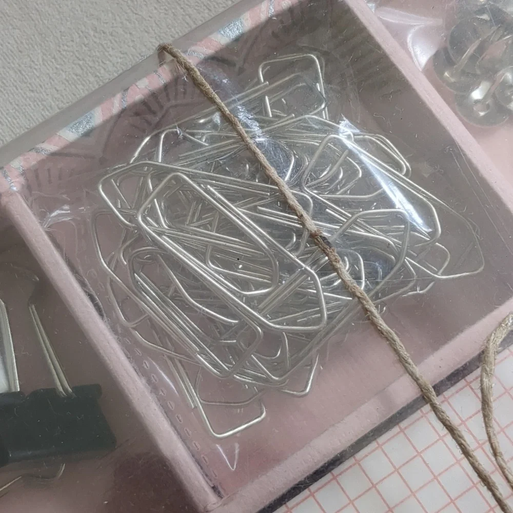 NWT PAPER SOURCE BLUSH OFFICE SET